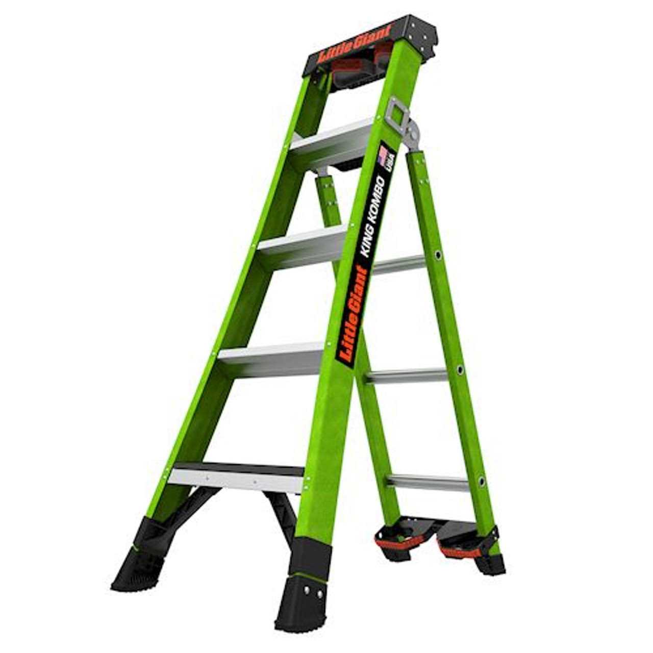 Little Giant Safety King Kombo Type Fiberglass Ladder - Zenithce