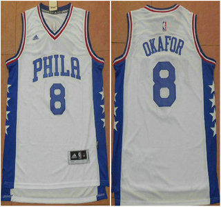 Philadelphia Sixers #8 Jahlil Okafor Revolution 30 Swingman 2015 New White Jersey - Zenithce