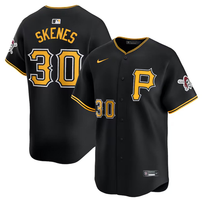 Pittsburgh Pirates #30 Paul Skenes Black 2024 Alternate Limited Stitched Jersey - Zenithce