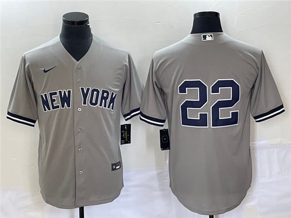 New York Yankees #22 Harrison Bader Gray Cool Base Stitched Jersey - Zenithce