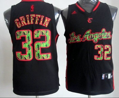Los Angeles Clippers #32 Blake Griffin Black Camo Fashion Jersey - Zenithce