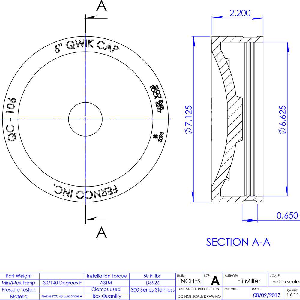 Fernco QC-105 Flexible Cap - Zenithce