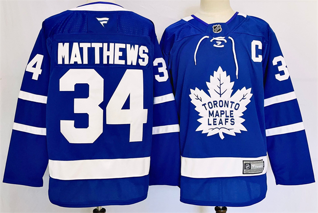 Toronto Maple Leafs #34 Auston Matthews Blue 2024-25 With C Patch Stitched Jersey - Zenithce