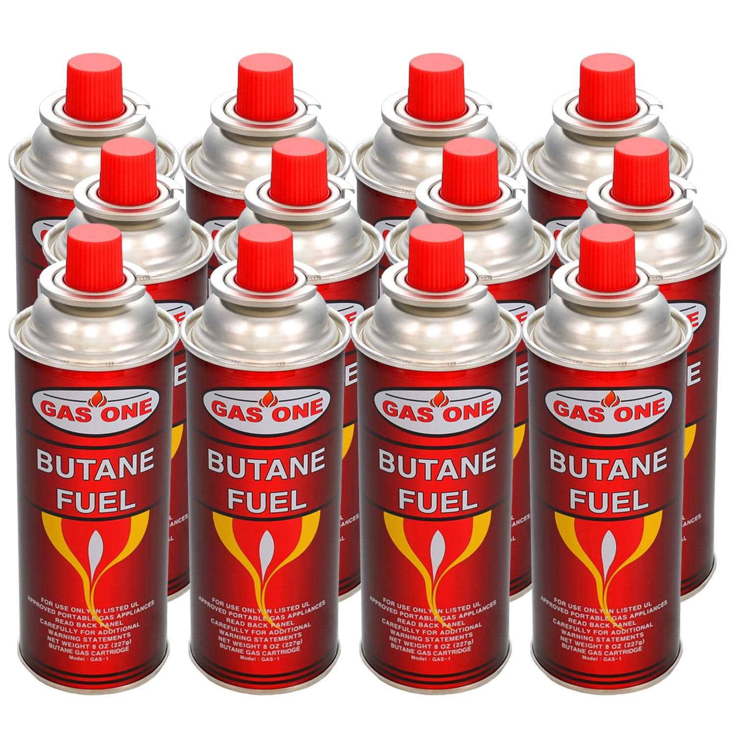 GasOne Butane Fuel Canister (12 Pack) - Zenithce