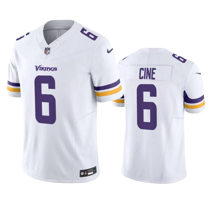 Minnesota Vikings #6 Lewis Cine White 2023 F.U.S.E. Vapor Untouchable Stitched Jersey - Zenithce