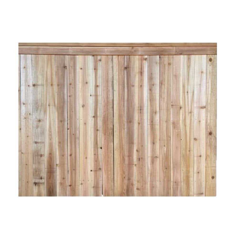 Lowe’s 6-ft x 8-ft Cedar Dog Ear Privacy Fence Panel in Brown | 054699251823 - Zenithce
