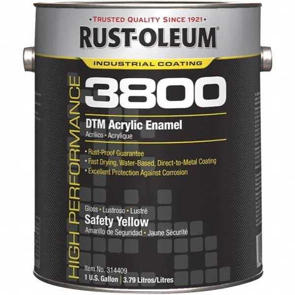 Rust-Oleum 1 gal. 3800 DTM OSHA Gloss Interior/Exterior Acrylic Enamel Paint - Zenithce