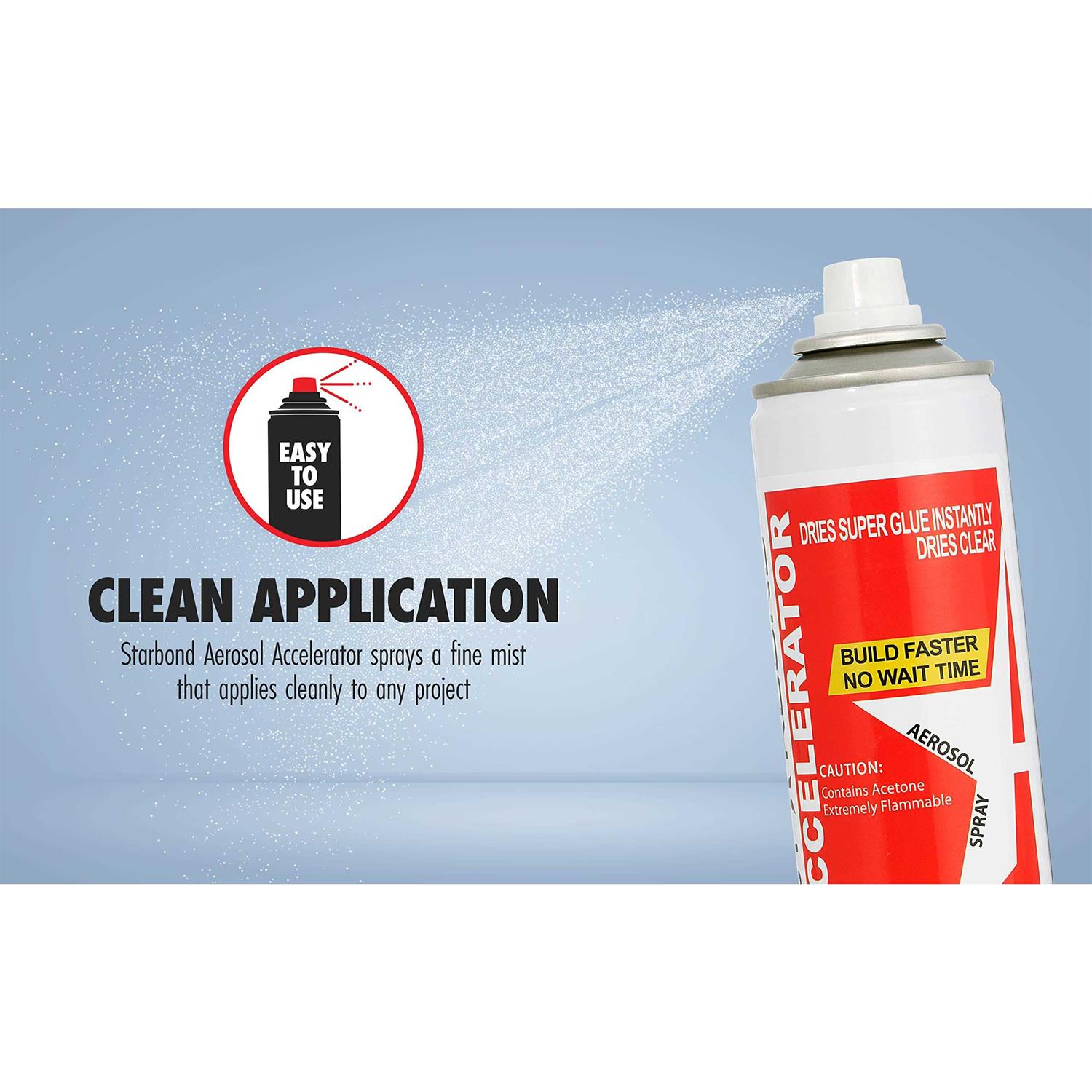 Starbond 2 oz Medium Thick Premium CA Glue 6 oz. Aerosol Accelerator Bundle - Zenithce
