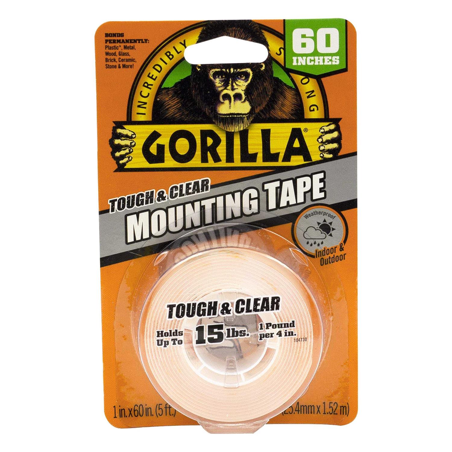 Gorilla Mounting Tape Double-Sided Tough & Clear - Zenithce