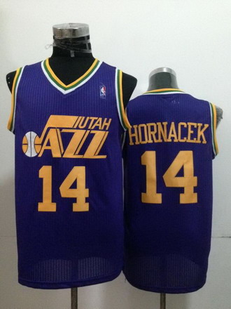 Utah Jazz #14 Jeff Hornacek Purple Swingman Throwback Jersey - Zenithce