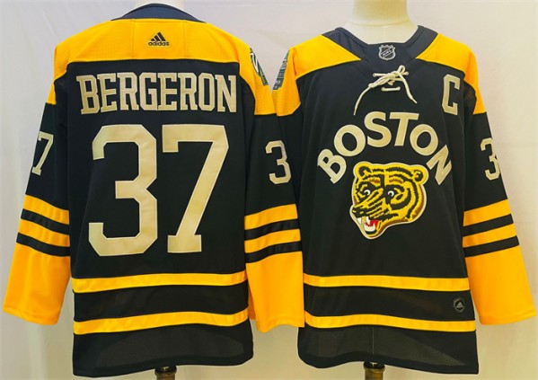 Boston Bruins #37 Patrice Bergeron Black Classic Primegreen Stitched Jersey - Zenithce