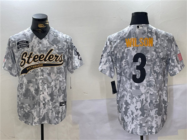 Pittsburgh Steelers #3 Russell Wilson 2024 Arctic Camo Salute To Service Stitched Jersey - Zenithce