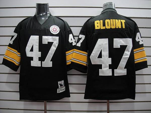 Mitchell Ness Steelers #47 Mel Blount Black Stitched Throwback Jersey - Zenithce