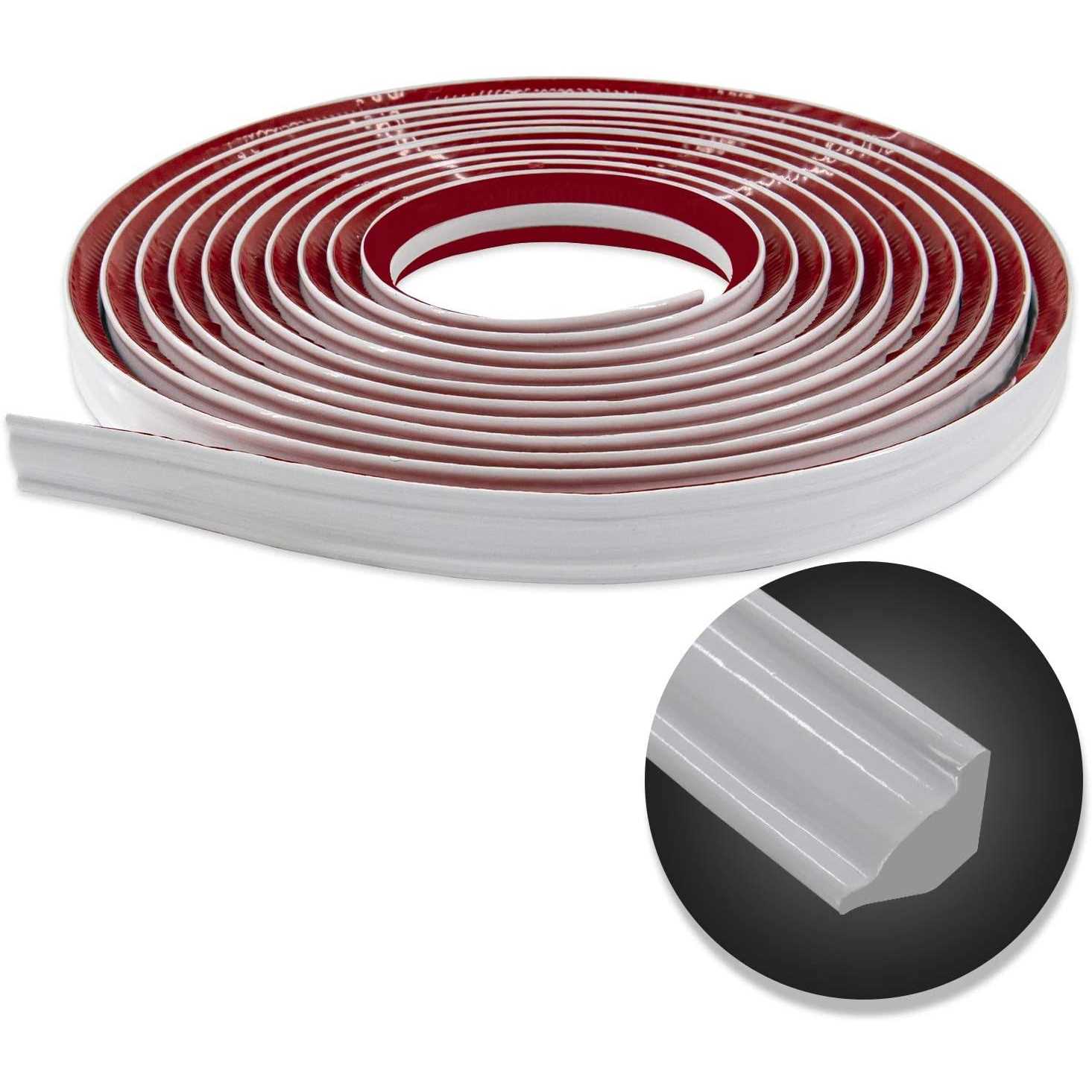 NeatiEase Flexible Quarter Round Molding Self Adhesive, Peel and Stick Waterproof Molding Trim Caulk Strip for Wall Edge Corner - Zenithce