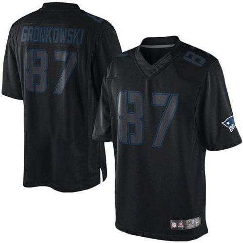 Patriots #87 Rob Gronkowski Black Stitched Impact Limited Nike Jersey - Zenithce