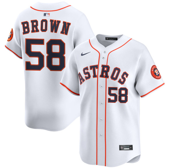 Houston Astros #58 Hunter Brown White 2025 Home Limited Stitched Jersey - Zenithce