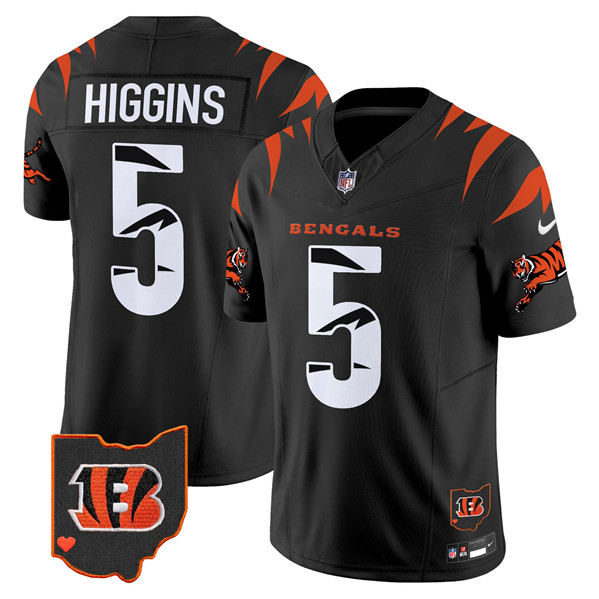 Cincinnati Bengals #5 Tee Higgins Black F.U.S.E. Special Vapor Untouchable Limited Stitched Jersey - Zenithce