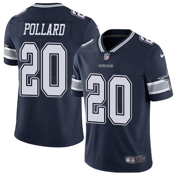 Dallas Cowboys #20 Tony Pollard Navy Limited Stitched Jersey - Zenithce