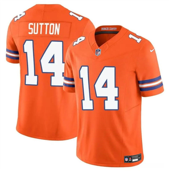 Denver Broncos #14 Courtland Sutton Orange F.U.S.E. Mile High Collection 1977 Throwback Vapor Limited Stitched Jersey - Zenithce