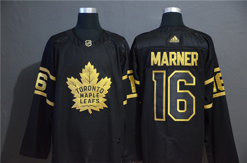 Toronto Maple Leafs #16 Mitchell Marner Black Golden Stitched Jersey - Zenithce