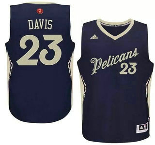New Orleans Pelicans #23 Anthony Davis Revolution 30 Swingman 2015 Christmas Day Navy Blue Jersey - Zenithce