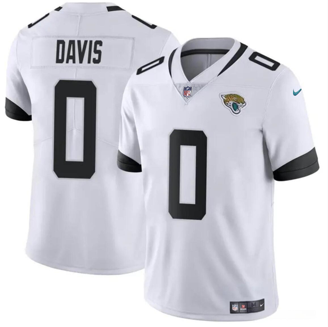 Jacksonville Jaguars #0 Gabe Davis White Vapor Untouchable Limited Stitched Jersey - Zenithce