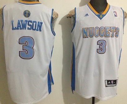 Denver Nuggets #3 Ty Lawson Revolution 30 Swingman White Jersey - Zenithce