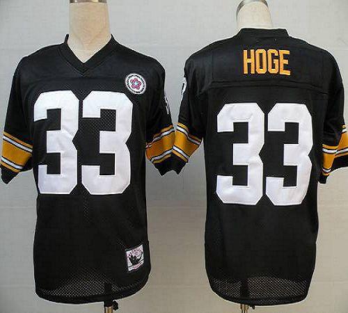Mitchell And Ness Steelers #33 Merril Hoge Black Stitched Throwback Jersey - Zenithce