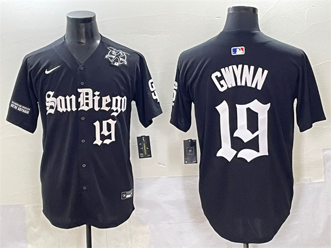 San Diego Padres #19 Tony Gwynn Black Gothic Edition Vapor Limited Stitched Jersey - Zenithce