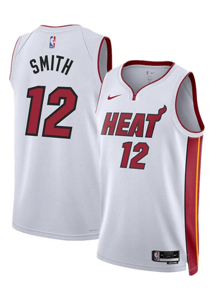 Miami Heat #12 Dru Smith White 2024 Association Edition Stitched Jersey - Zenithce