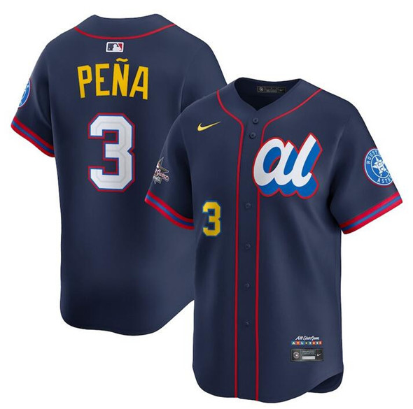 American League #3 Jeremy Pe?a Navy 2025 All-Star Edition Limited Stitched Jersey - Zenithce