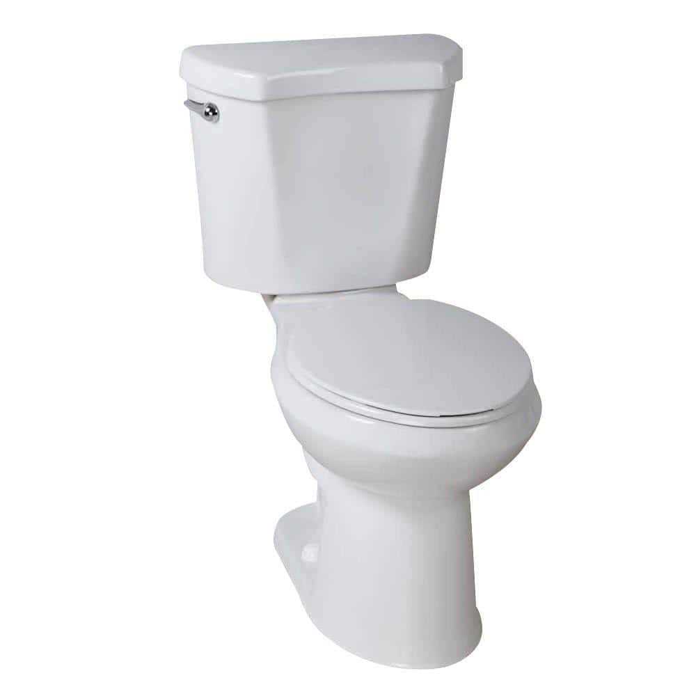 Glacier Bay 2-Piece 1.28 GPF High Efficiency Single Flush Elongated Toilet in White - Zenithce