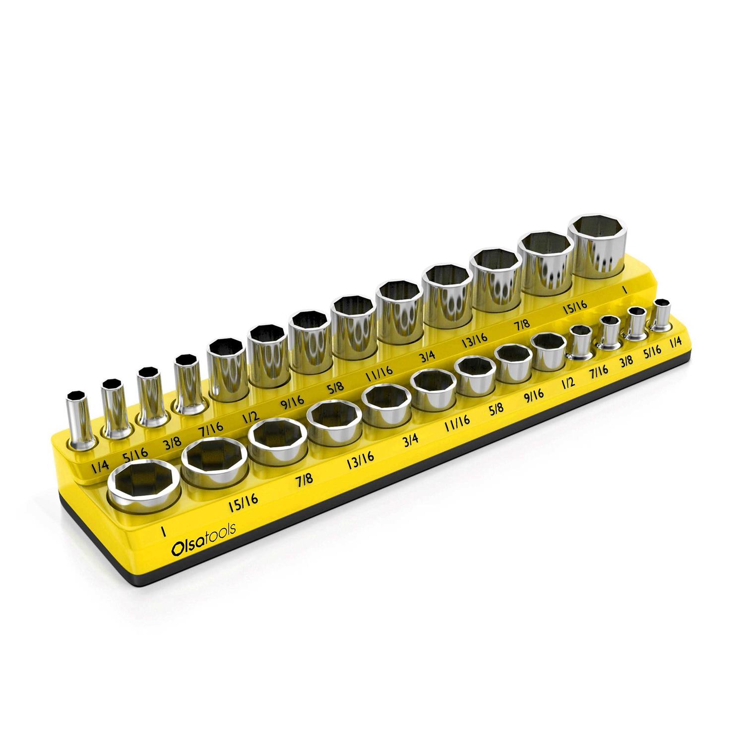 Olsa Tools Magnetic Socket Organizer Socket Holder 1/2-Inch Drive - Zenithce