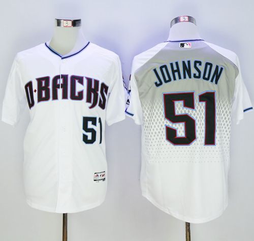Diamondbacks #51 Randy Johnson White Capri New Cool Base Stitched Jersey - Zenithce