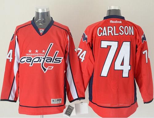 Capitals #74 John Carlson Red Stitched Jersey - Zenithce