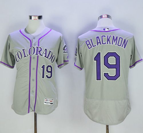 Rockies #19 Charlie Blackmon Grey Flexbase Authentic Collection Stitched Jersey - Zenithce