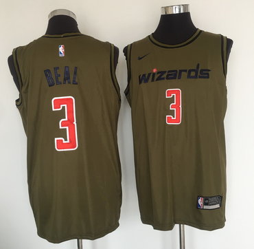 Washington Wizards #3 Bradley Beal Olive Swingman Jersey - Zenithce