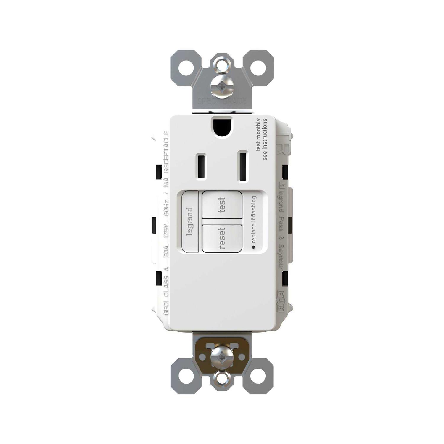 Radiant 20A Tamper-Resistant Self-Test Simplex GFCI Outlet - Zenithce