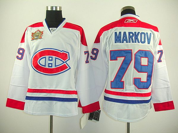 Canadiens #79 Andrei Markov Stitched White Heritage Classic Style Jersey - Zenithce
