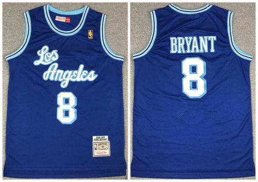 Los Angeles Lakers #8 Kobe Bryant Blue Throwback Stitched Jersey - Zenithce