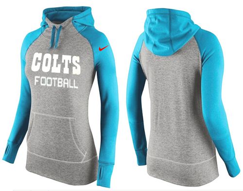 Women's Nike Indianapolis Colts Performance Hoodie Grey   Light Blue - Zenithce