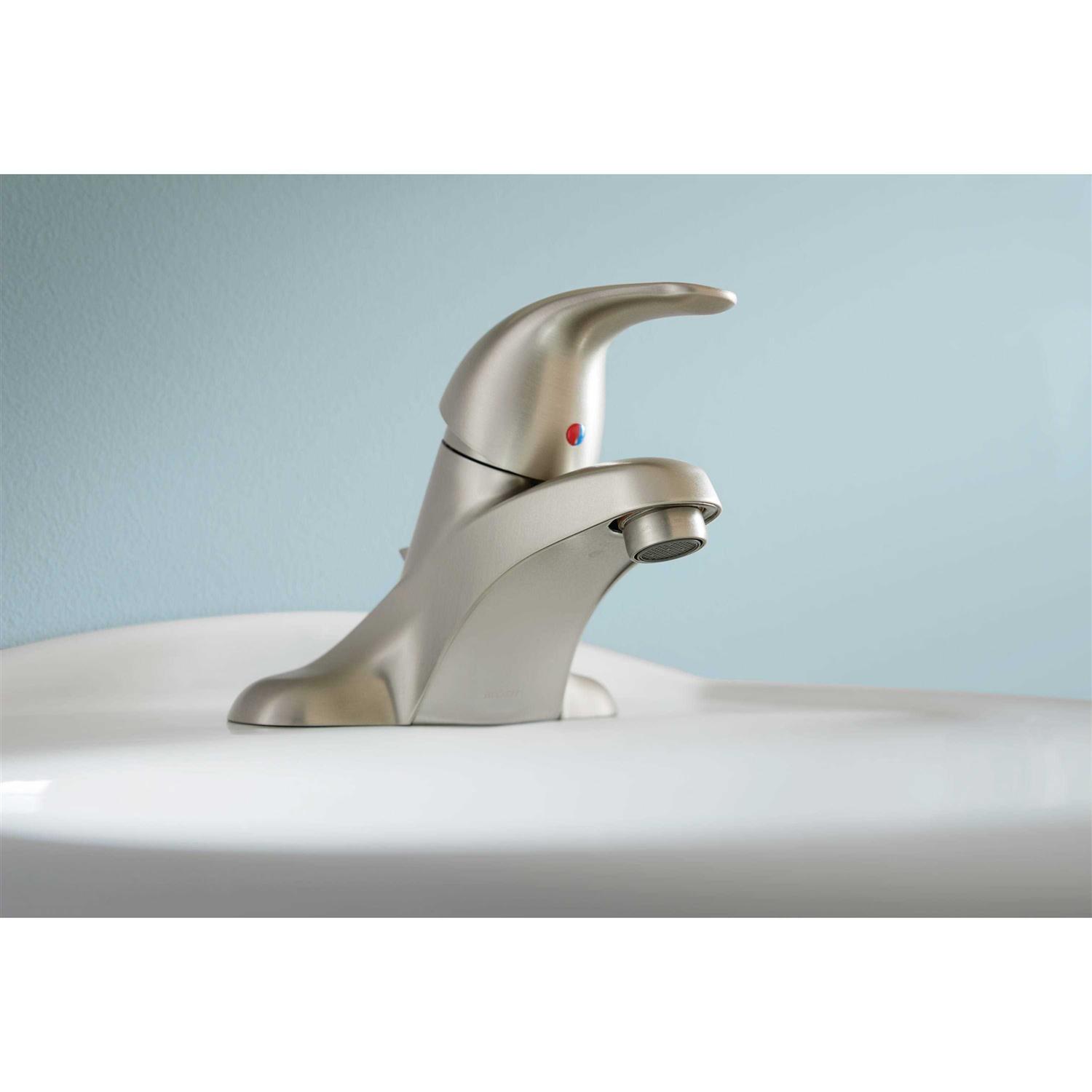 Moen Adler Bathroom Faucet 4 Brushed Nickel Two Handle - Zenithce