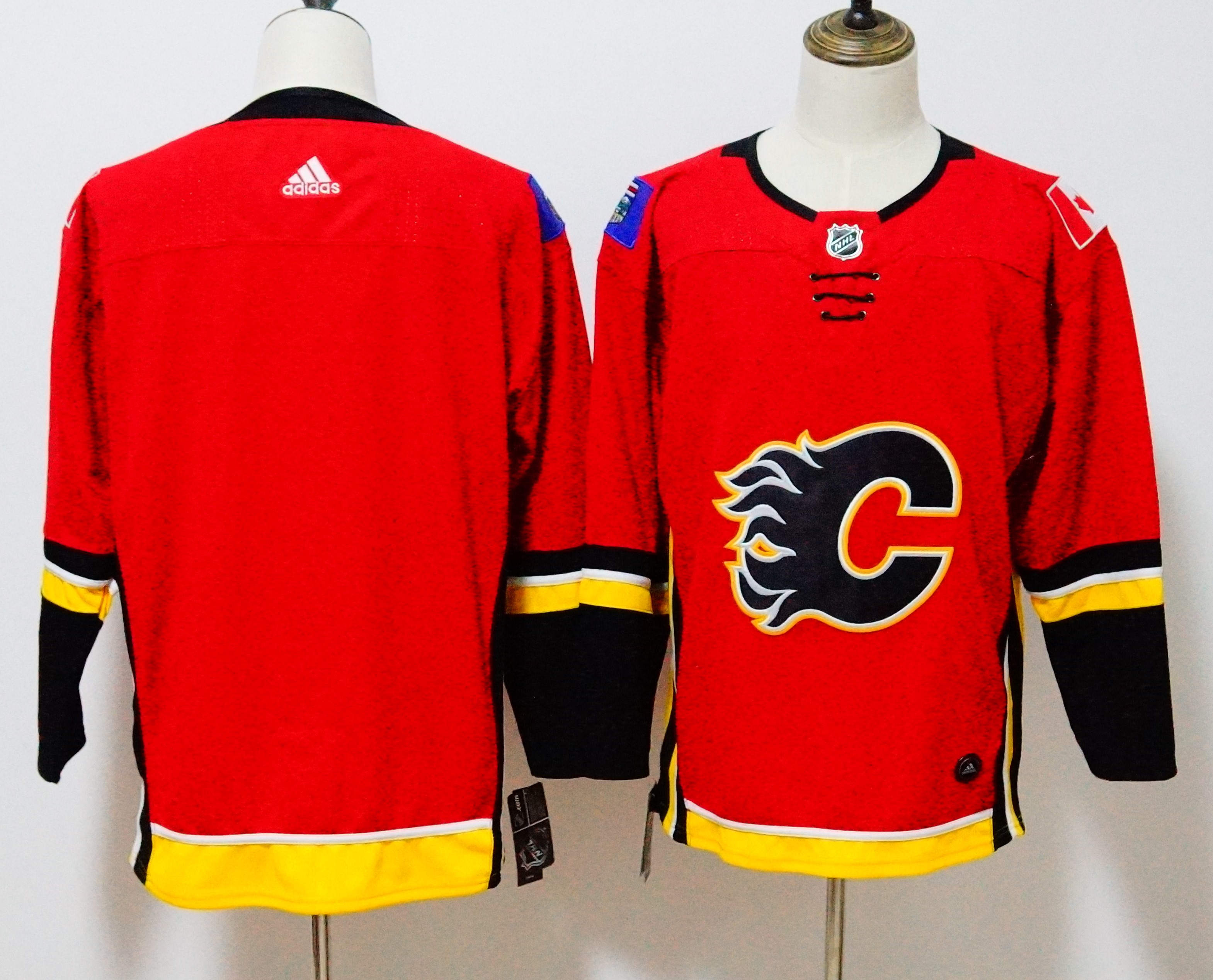 Calgary Flames Red Stitched Adidas Jersey - Zenithce