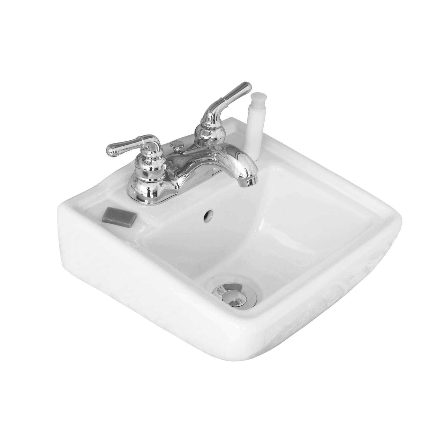 Fine Fixtures RS18W4 Roosevelt 18 1/8 Inch Three Holes Pedestal Bathroom Sink - Zenithce