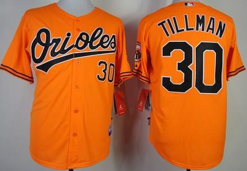Orioles #30 Chris Tillman Orange Cool Base Stitched Jersey - Zenithce