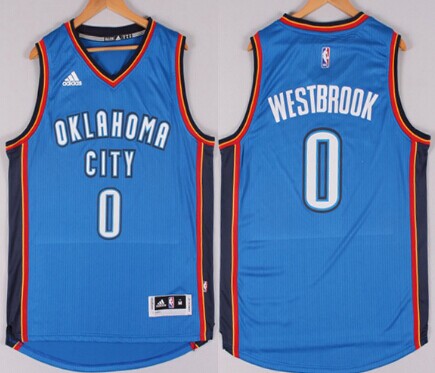 Oklahoma City Thunder #0 Russell Westbrook Revolution 30 Swingman 2014 New Blue Jersey - Zenithce