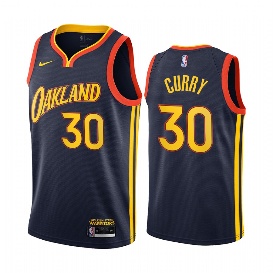 Warriors #30 Stephen Curry Navy Swingman 2020-21 City Edition Jersey - Zenithce