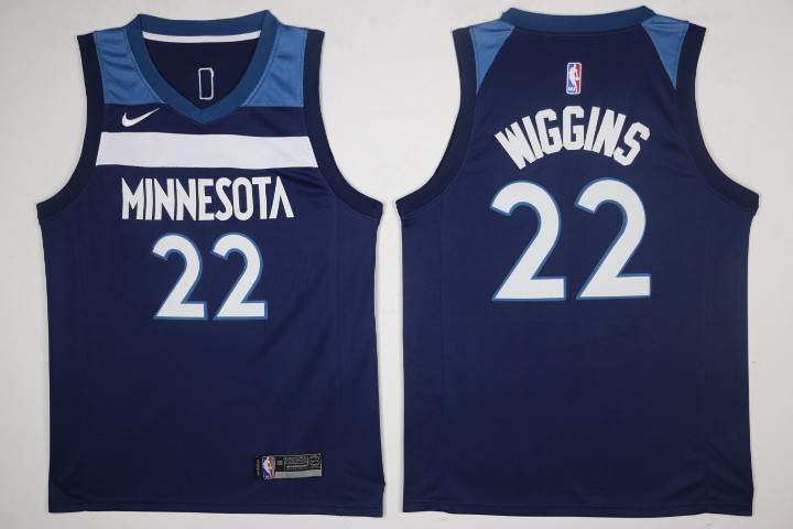Minnesota Timberwolves #22 Andrew Wiggins New Navy Blue 2017-2018 Swingman Stitched Jersey - Zenithce