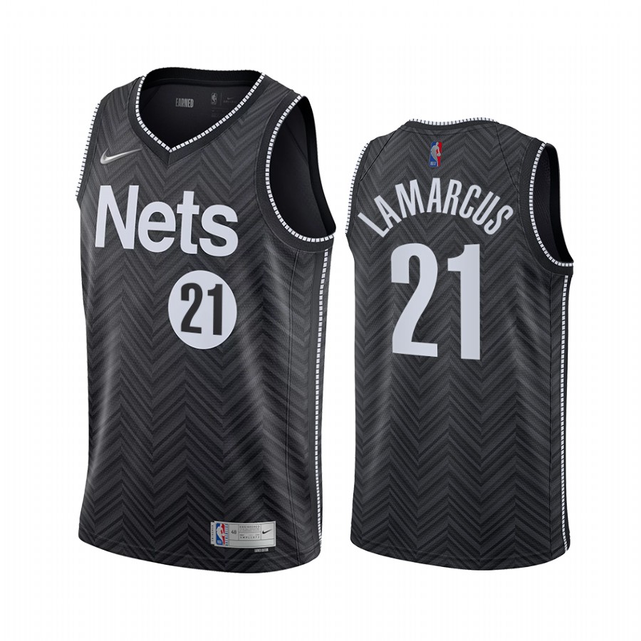 Brooklyn Nets #21 LaMarcus Aldridge Black Swingman 2020-21 Earned Edition Jersey - Zenithce