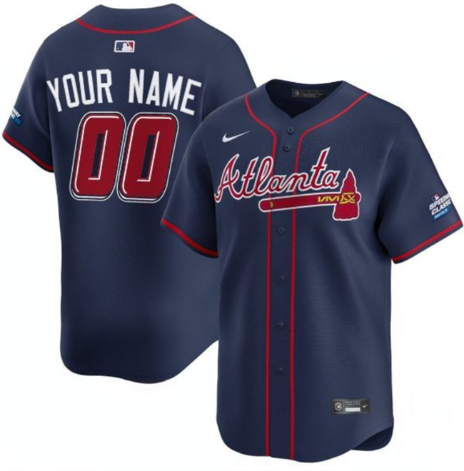 Atlanta Braves Custom Navy 2025 Speedway Classic Alternate Limited Stitched Jersey - Zenithce